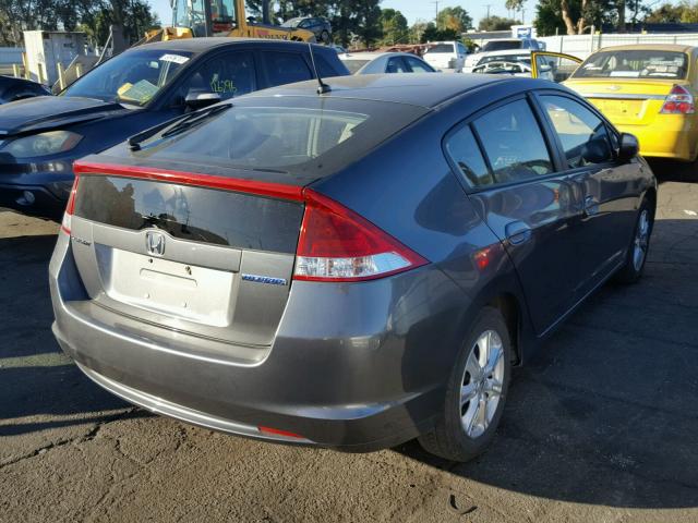 JHMZE2H72AS004724 - 2010 HONDA INSIGHT EX GRAY photo 4