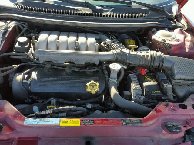 3C3EL45H8VT546322 - 1997 CHRYSLER SEBRING JX BURGUNDY photo 7