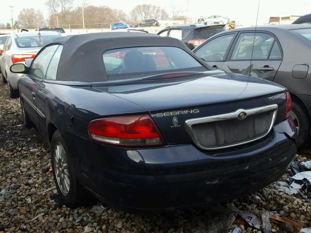 1C3EL55R24N365987 - 2004 CHRYSLER SEBRING LX BLUE photo 3