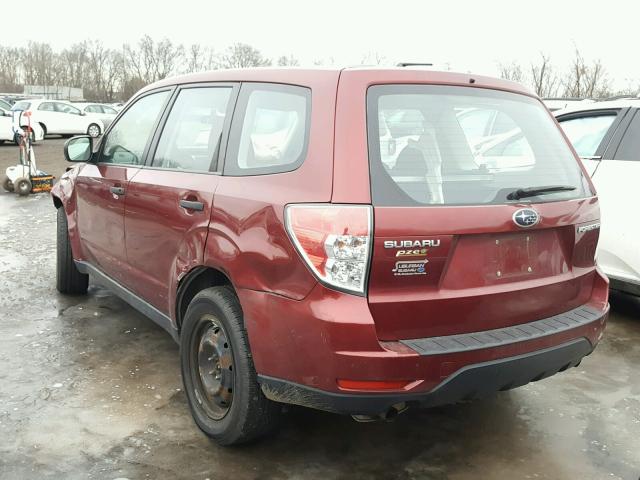 JF2SH61619H788195 - 2009 SUBARU FORESTER 2 BURGUNDY photo 3