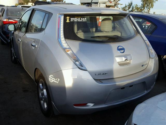 JN1AZ0CP6CT026580 - 2012 NISSAN LEAF SV SILVER photo 3