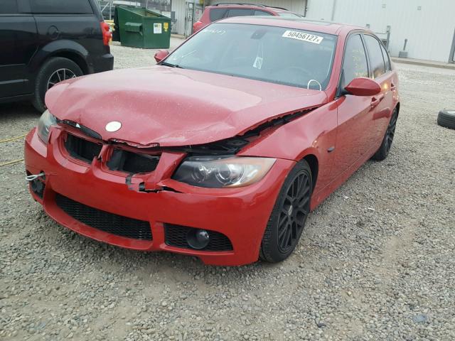 WBAVB73557PA88870 - 2007 BMW 335 I RED photo 2