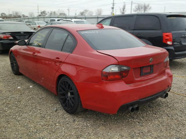 WBAVB73557PA88870 - 2007 BMW 335 I RED photo 3