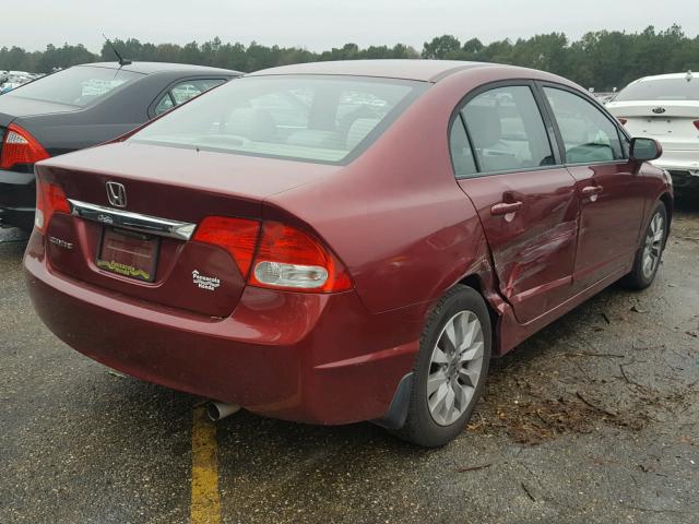 19XFA1F80BE001668 - 2011 HONDA CIVIC EX RED photo 4