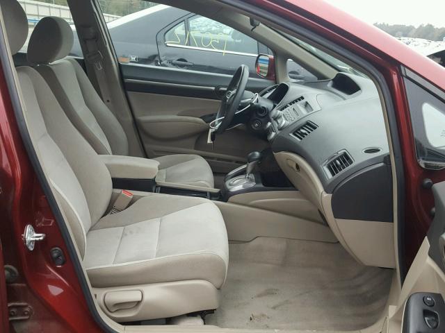 19XFA1F80BE001668 - 2011 HONDA CIVIC EX RED photo 5