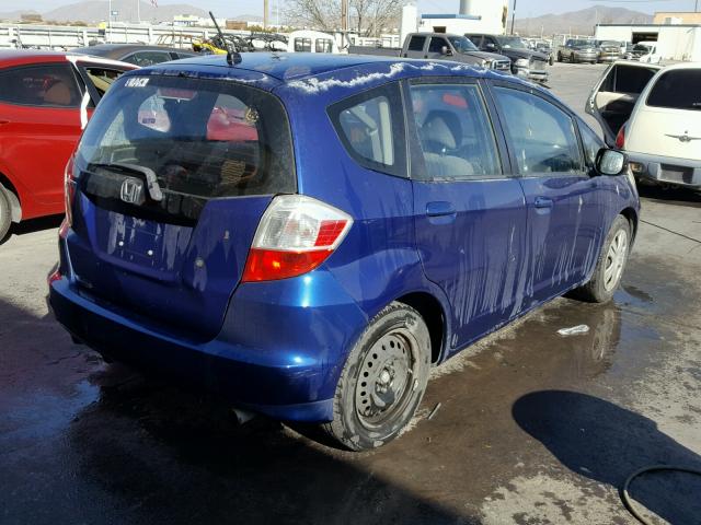 JHMGE87239S039526 - 2009 HONDA FIT BLUE photo 4