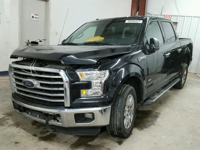 1FTEW1CPXFKE20476 - 2015 FORD F150 SUPER BLACK photo 2