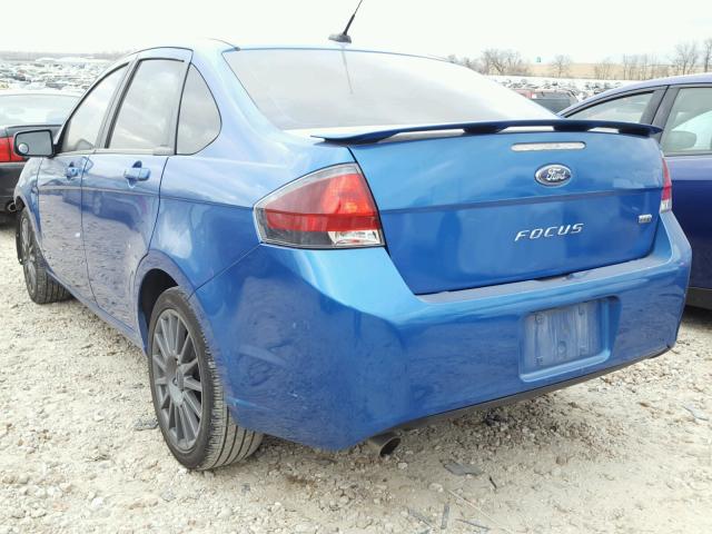 1FAHP3GN4BW177285 - 2011 FORD FOCUS SES BLUE photo 3