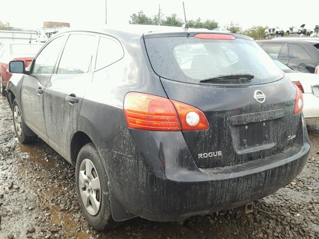 JN8AS58V88W405497 - 2008 NISSAN ROGUE S BLACK photo 3