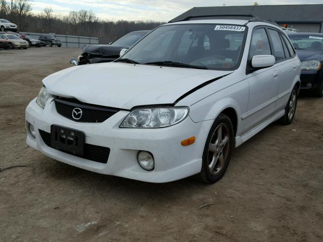 JM1BJ245921509136 - 2002 MAZDA PROTEGE PR WHITE photo 2