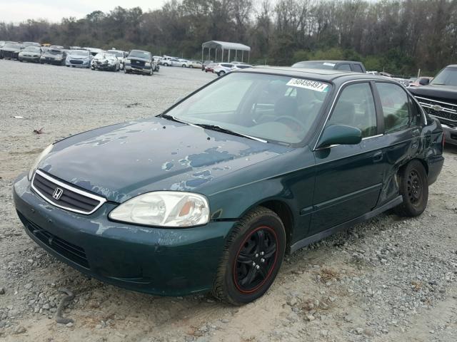 2HGEJ864XXH586144 - 1999 HONDA CIVIC EX GREEN photo 2