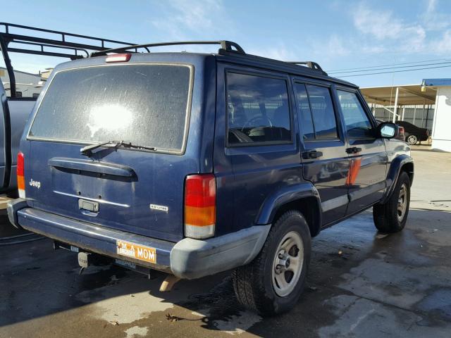 1J4FT48S41L617989 - 2001 JEEP CHEROKEE S BLUE photo 4