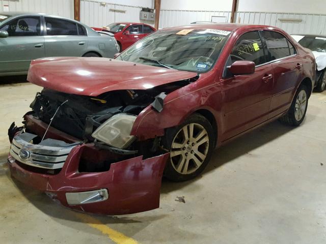 3FAFP08116R107351 - 2006 FORD FUSION SEL RED photo 2