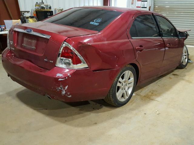 3FAFP08116R107351 - 2006 FORD FUSION SEL RED photo 4