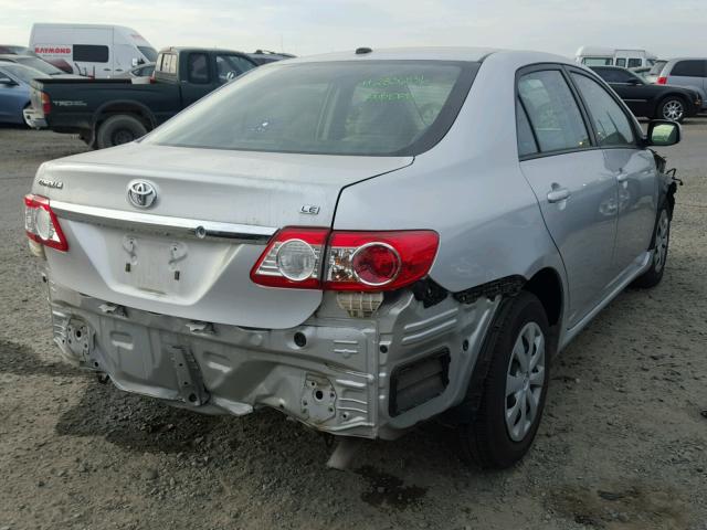 JTDBU4EE7BJ088230 - 2011 TOYOTA COROLLA BA SILVER photo 4