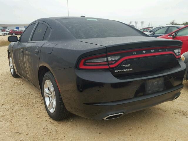 2C3CDXBG3FH874842 - 2015 DODGE CHARGER SE BLACK photo 3