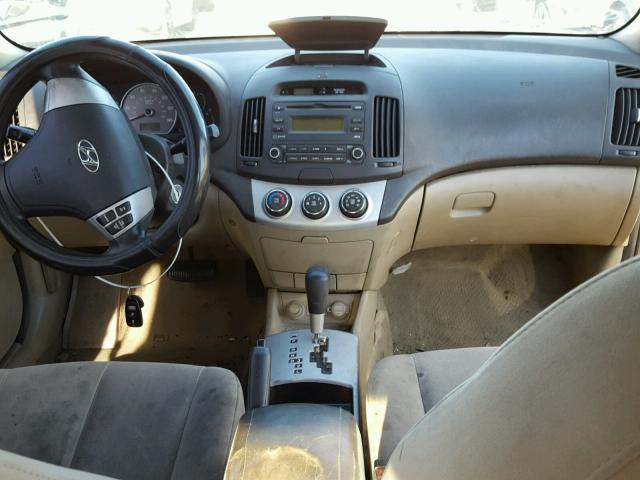 KMHDU46D47U226855 - 2007 HYUNDAI ELANTRA GL GOLD photo 9