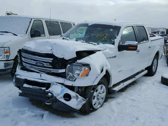 1FTFW1ET2EFC72362 - 2014 FORD F150 SUPER WHITE photo 2