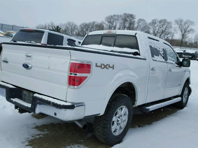 1FTFW1ET2EFC72362 - 2014 FORD F150 SUPER WHITE photo 4