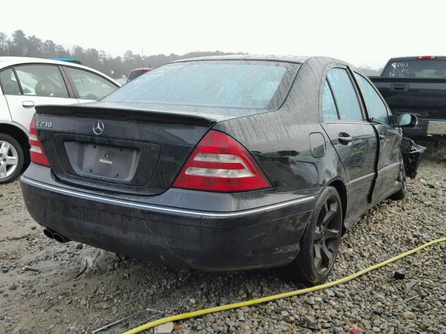 WDBRF52H37E027517 - 2007 MERCEDES-BENZ C 230 BLACK photo 4