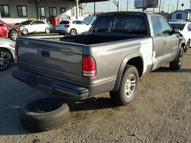 1B7GL12X32S558809 - 2002 DODGE DAKOTA BAS GRAY photo 4