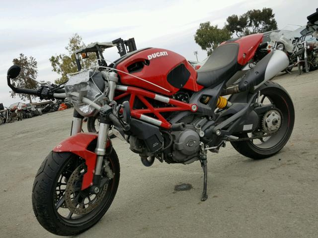 ZDM1RANN8CB055801 - 2012 DUCATI MONSTER 79 RED photo 2