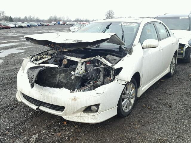 2T1BU4EE0AC478872 - 2010 TOYOTA COROLLA BA WHITE photo 2