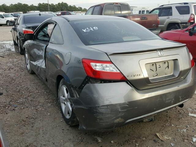 2HGFG12847H576521 - 2007 HONDA CIVIC EX GRAY photo 3