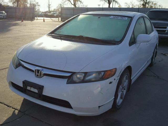 2HGFA16878H501566 - 2008 HONDA CIVIC EX WHITE photo 2