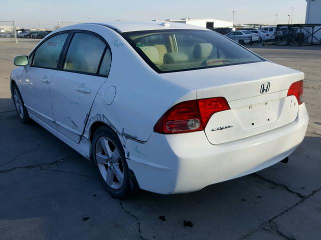 2HGFA16878H501566 - 2008 HONDA CIVIC EX WHITE photo 3