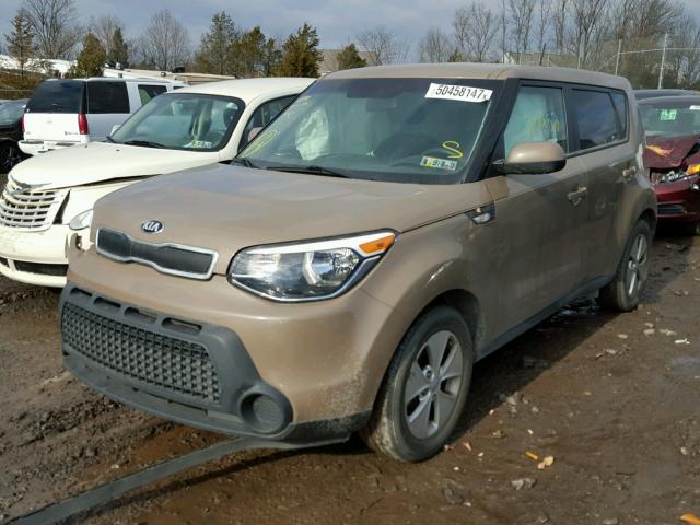 KNDJN2A23E7097243 - 2014 KIA SOUL BROWN photo 2