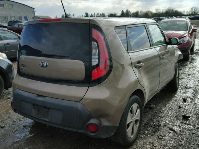 KNDJN2A23E7097243 - 2014 KIA SOUL BROWN photo 4