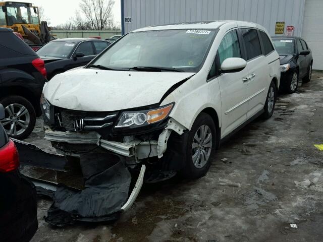 5FNRL5H63FB026915 - 2015 HONDA ODYSSEY EX WHITE photo 2