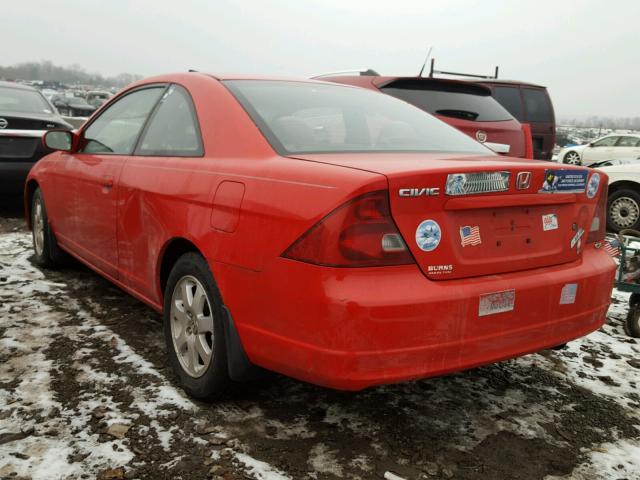 1HGEM22993L019782 - 2003 HONDA CIVIC EX RED photo 3