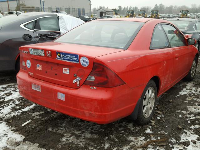 1HGEM22993L019782 - 2003 HONDA CIVIC EX RED photo 4