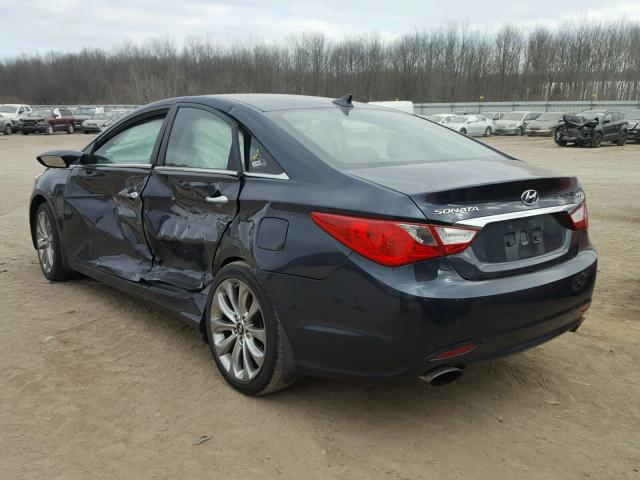 5NPEC4AB8BH316241 - 2011 HYUNDAI SONATA SE BLACK photo 3