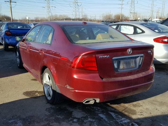 19UUA66264A038053 - 2004 ACURA TL RED photo 3