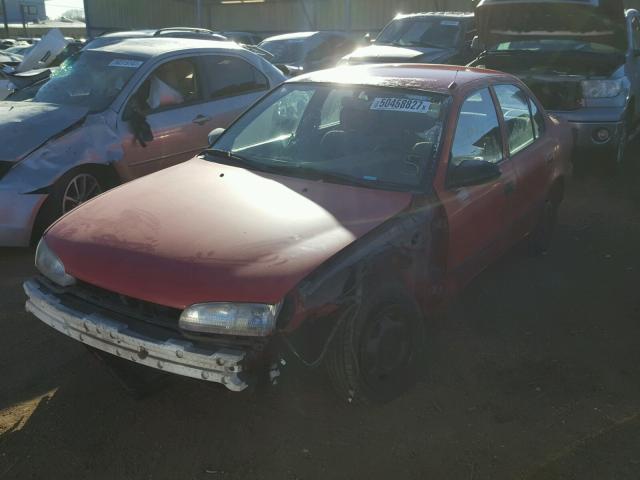 1Y1SK5263SZ063279 - 1995 GEO PRIZM BASE RED photo 2