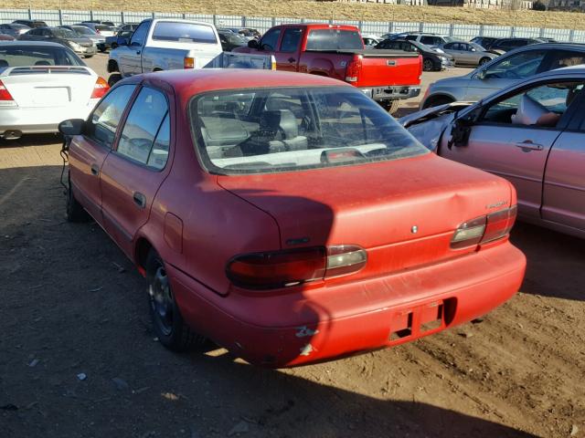 1Y1SK5263SZ063279 - 1995 GEO PRIZM BASE RED photo 3