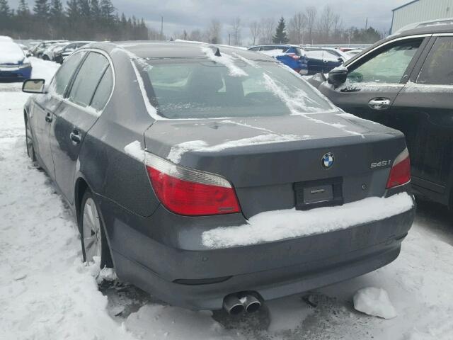 WBANB33584B109158 - 2004 BMW 545 I GRAY photo 3