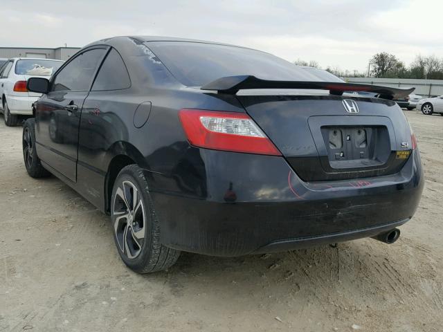 2HGFG21568H701680 - 2008 HONDA CIVIC SI BLACK photo 3