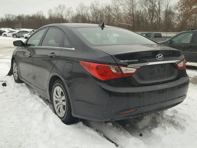 5NPEB4AC5BH016796 - 2011 HYUNDAI SONATA GLS BLACK photo 3