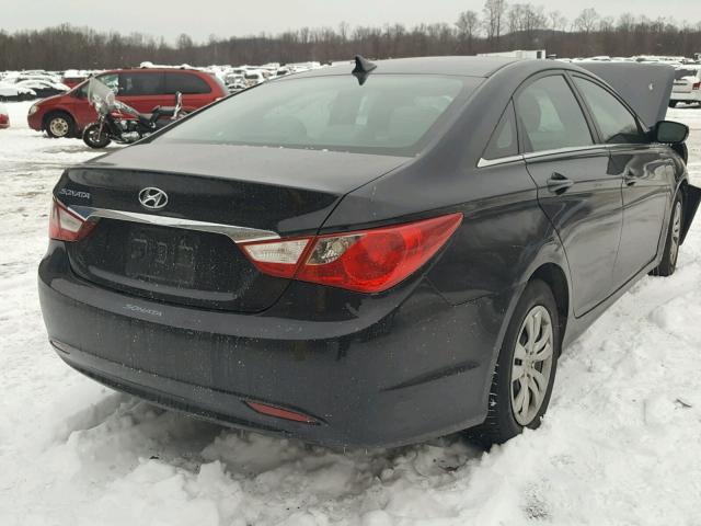 5NPEB4AC5BH016796 - 2011 HYUNDAI SONATA GLS BLACK photo 4