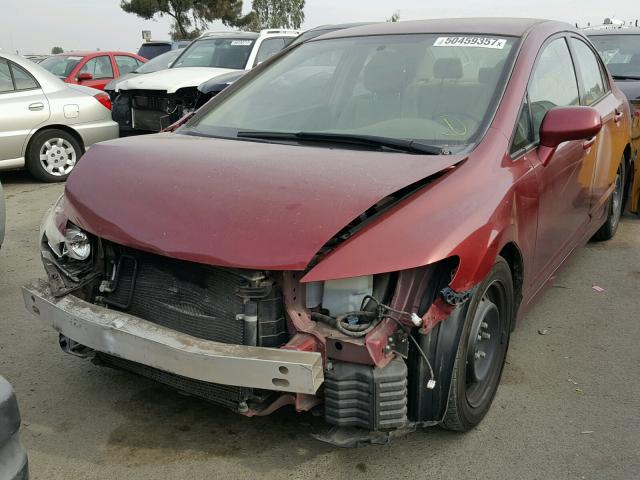 JHMFA16596S002146 - 2006 HONDA CIVIC LX MAROON photo 2