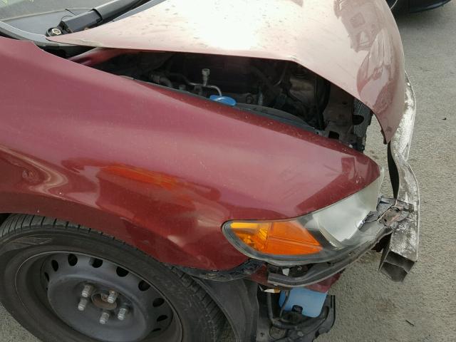 JHMFA16596S002146 - 2006 HONDA CIVIC LX MAROON photo 9