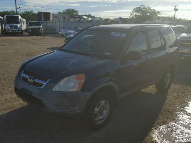 JHLRD684X4C012928 - 2004 HONDA CR-V LX BLUE photo 2