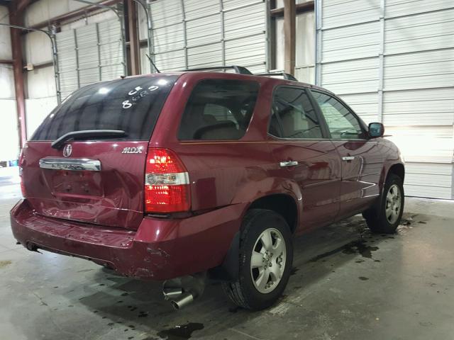 2HNYD18273H523934 - 2003 ACURA MDX RED photo 4