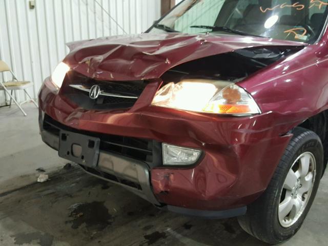 2HNYD18273H523934 - 2003 ACURA MDX RED photo 9