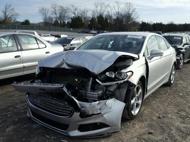 3FA6P0H95ER148604 - 2014 FORD FUSION SE SILVER photo 2