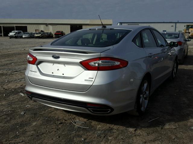 3FA6P0H95ER148604 - 2014 FORD FUSION SE SILVER photo 4